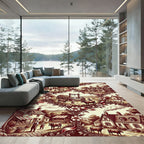 Vintage Farmhouse Floral Ribbon Composition Rug