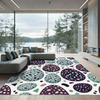 Spotted Indigo Teal Speckled Easter Egg Rug