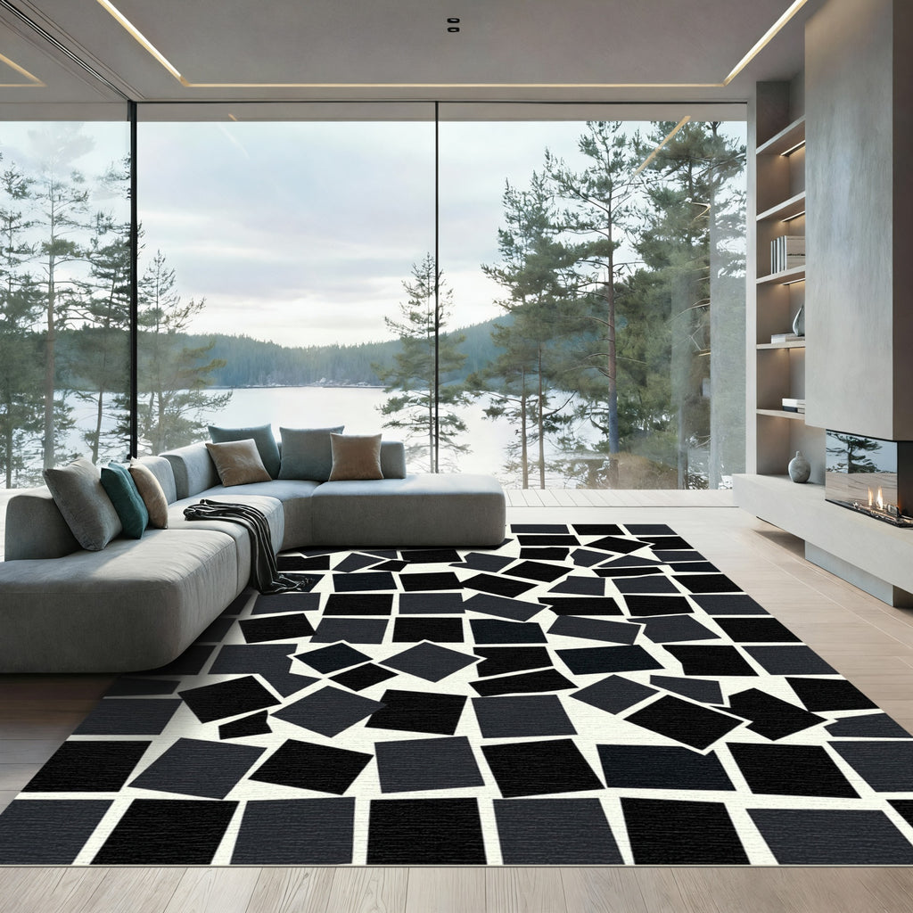 Monochromatic Scattered Squares Composition Rug