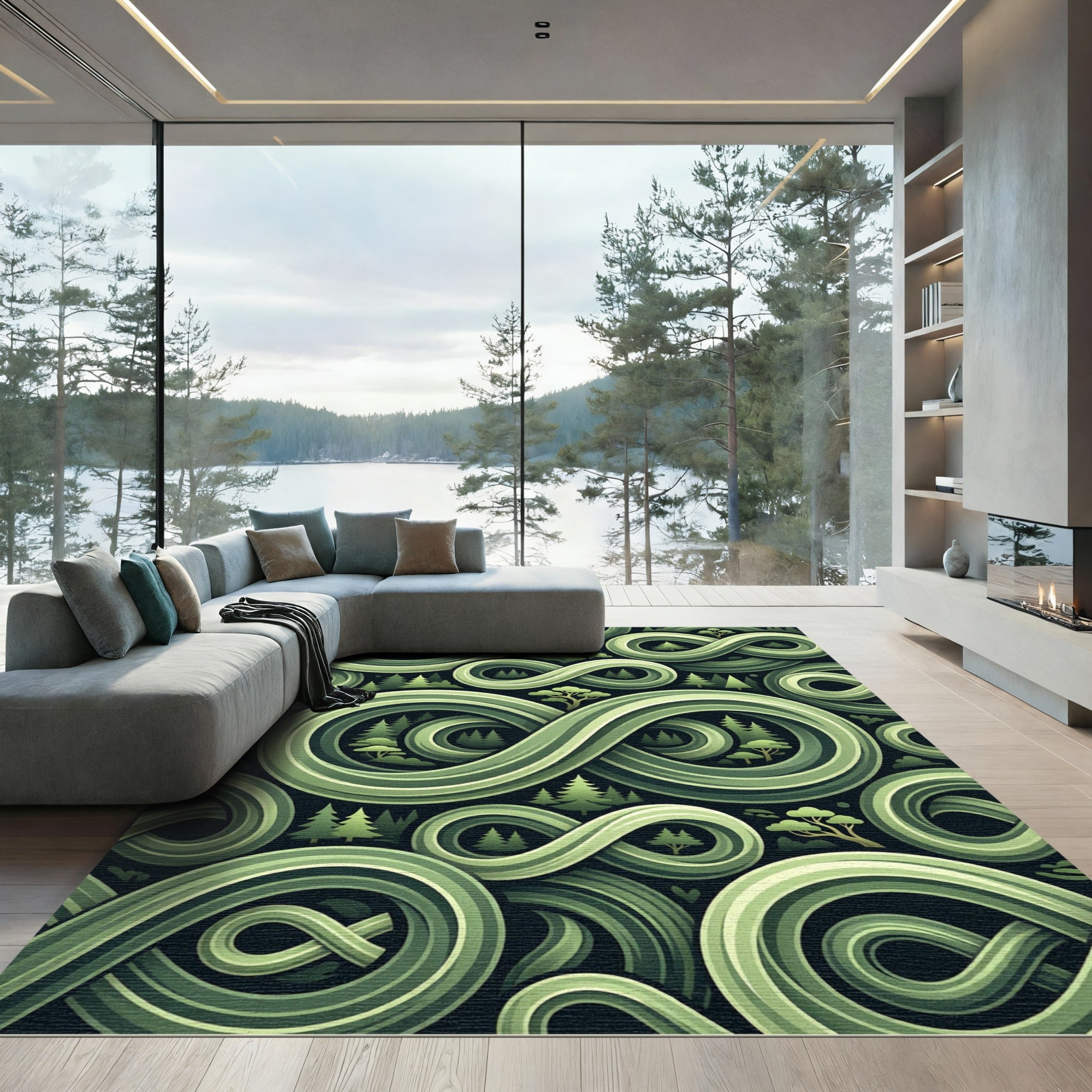 Verdant Forest Infinity Loops Rug
