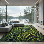 Lush Green Dewy Meadow Grass Rug
