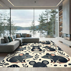 Whimsical Forest Mouse Cream Woodland Rug