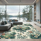 Victorian Estate Garden Rose Toile Rug