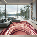 Crimson Pink Gothic Archway Rug