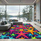 Vibrant Sea Star Ocean Life Rug