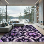 Purple Orchid Phoenix Rune Tie Dye Rug