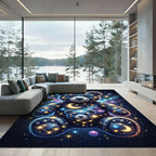 Celestial Cosmic Bear Constellation Galaxy Rug