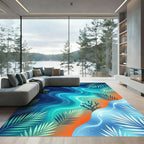 Tropical Aurora Wave Coral Rug