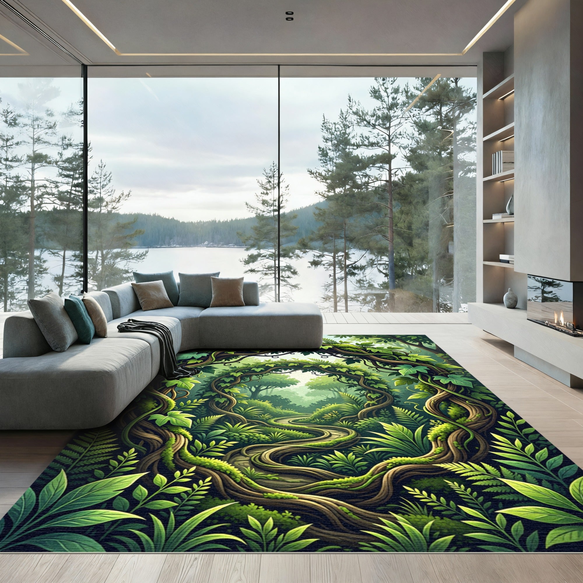 Enchanted Forest Verdant Vine Gateway Rug