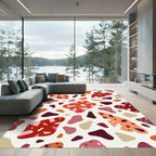 Warm Terracotta Organic Shape Rug