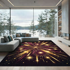 Golden Burst Starburst Display Rug