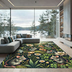 Whimsical Woodland Mice with Wildflower Meadow Rug