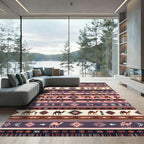 Tribal Camel Desert Landscape Rug