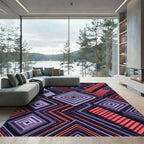 Geometric Illusion Abstract Stair Rug