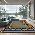 Caravan Camel Desert Border Rug