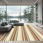 Modern Earth Tone Striped Rug