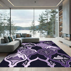 Purple Geometric Mountain Landscape Arches Rug