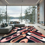 Ballet Slipper Array Coral Pink Beige Rug