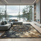 Celestial Ship Wheel Constellation Rug