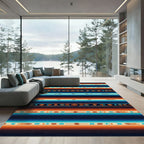 Sunset Gradient Southwest Striped Geometric Rug