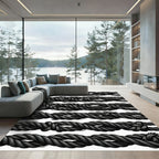 Black Braided Rope Collection Rug