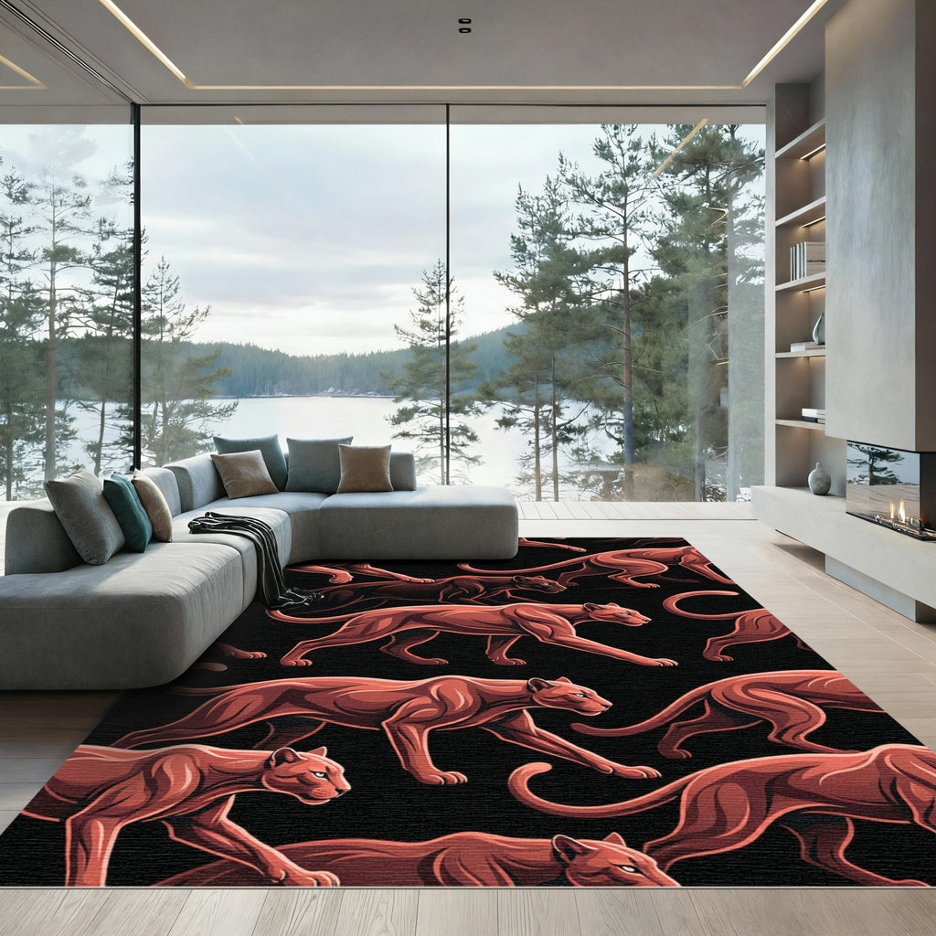 Terracotta Panthers Dynamic Movement Rug