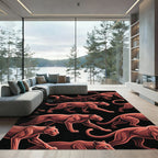 Terracotta Panthers Dynamic Movement Rug