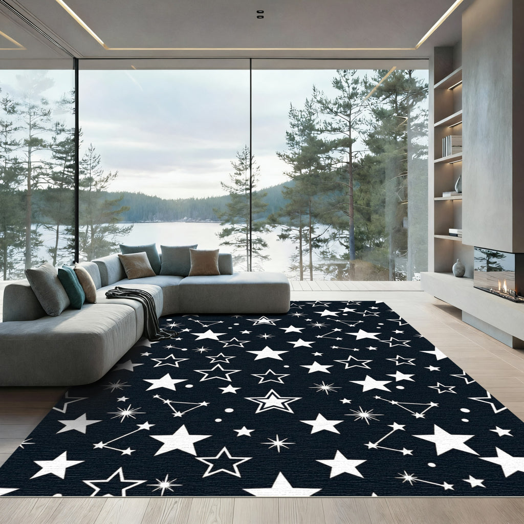 Midnight Stars Constellation Celestial Collection Rug