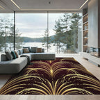 Art Deco Gold Fan Arch Backdrop Rug