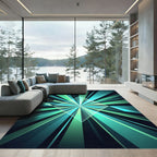 Emerald Geometric Radiant Star Rug