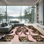 Whimsical Cats and Ballet Slippers Collage Rug