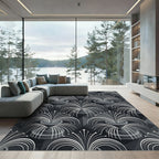 Gray Fountain Art Deco Rug