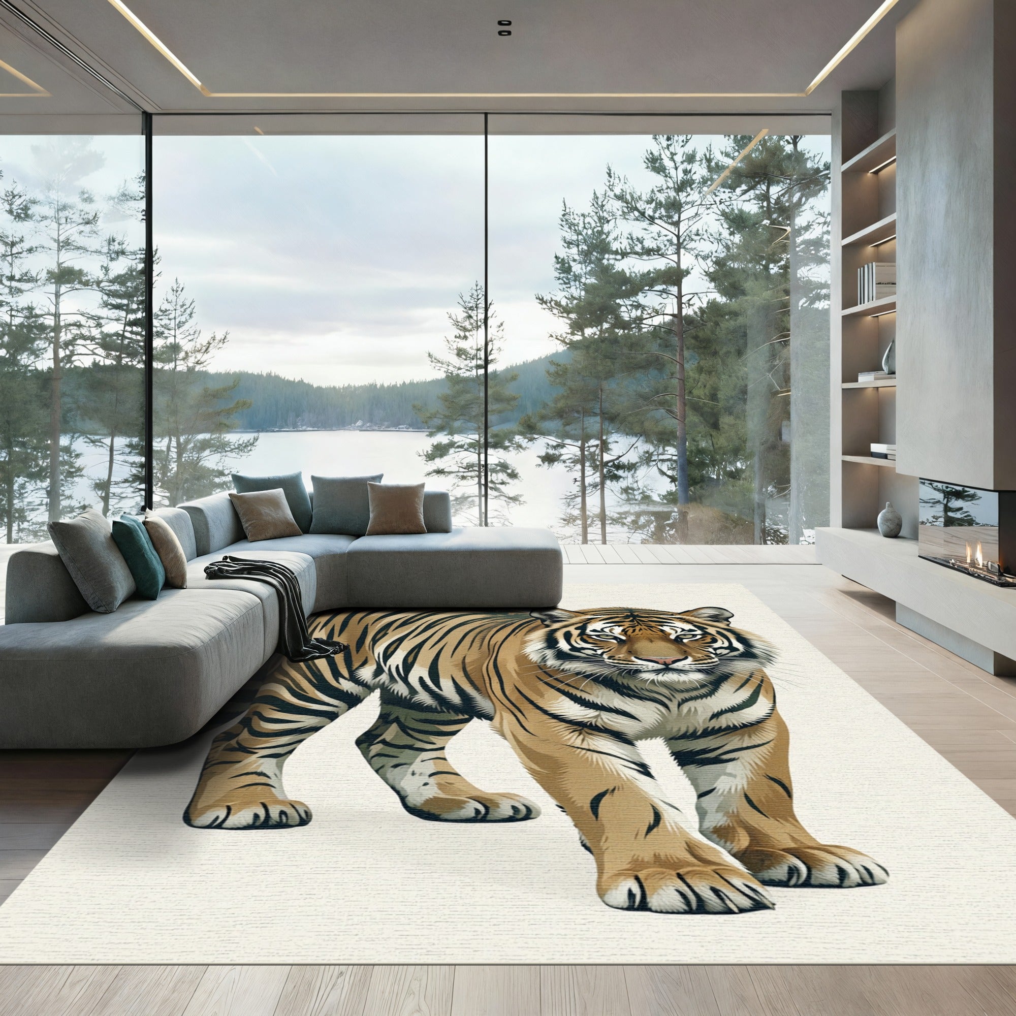 Majestic Tiger Stripe Bold Pattern Rug
