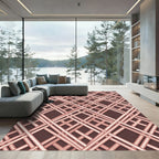 Rose Gold Intersecting Lattice Rug