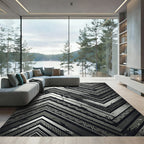 Monochromatic Zigzag Chevron Geo Rug