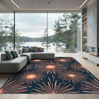 Coral Burst Starburst Radiance Rug