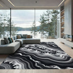 Monochromatic Crystal Geode Layers Rug