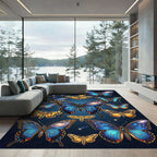 Ethereal Cosmic Butterfly Galaxy Night Sky Rug