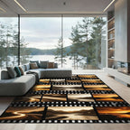 Golden Sunset Landscape Film Strip Rug