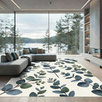 Eucalyptus Leaf Botanical Sage Backdrop Rug