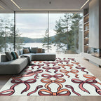 Whimsical Blush Pink Ballet Ribbon Rug
