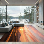 Desert Sunset Horizon Gradient Rug