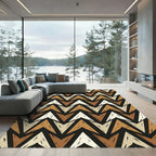 Earthy Tones Chevron Textured Rug