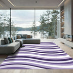 Amethyst Wave Stripe Composition Rug