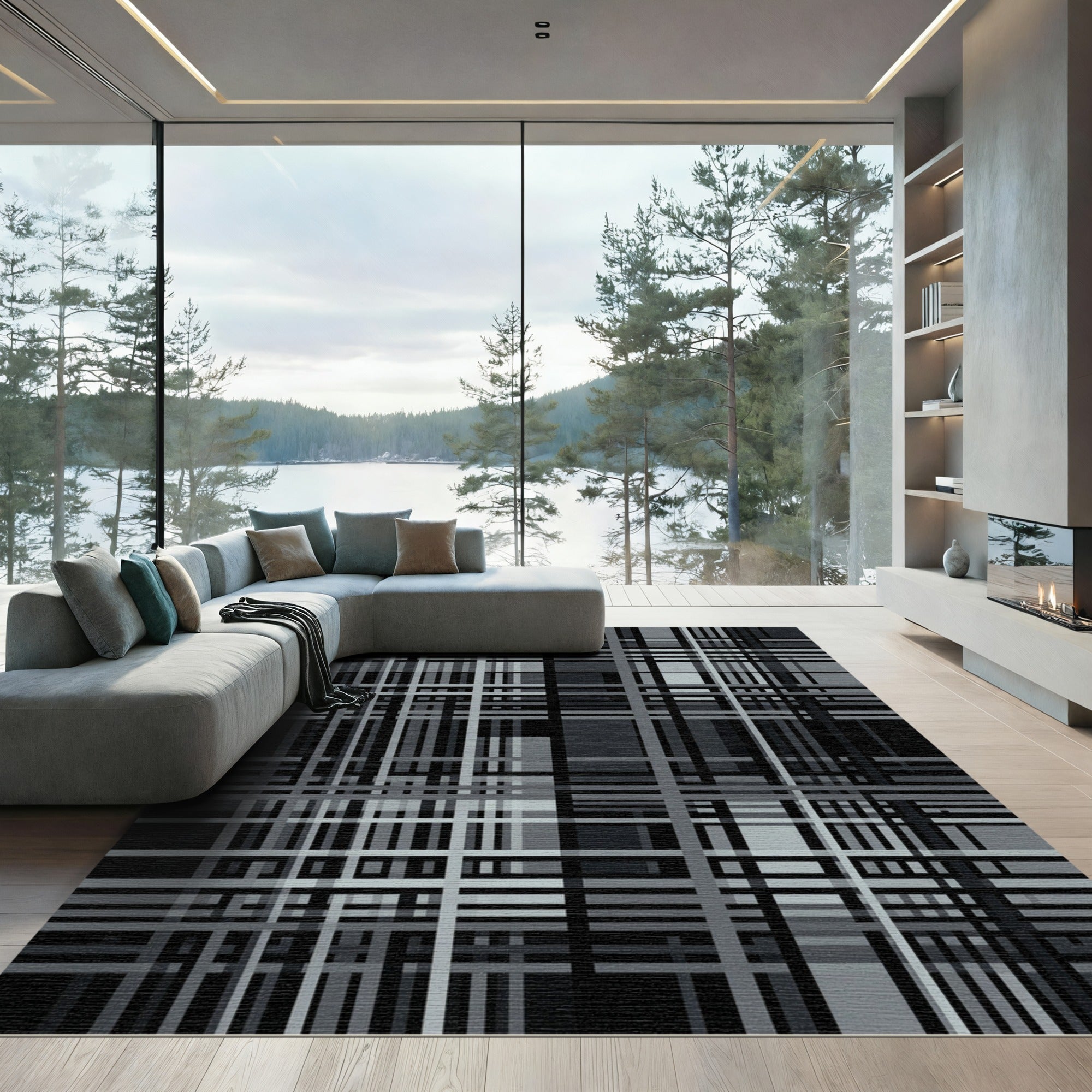 Monochromatic Linear Intersecting Grid Rug