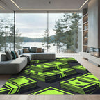 Neon Currency Stack Isometric Pop Rug
