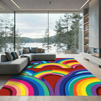 Vibrant Rainbow Arch Collection Rug