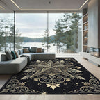 Ornate Golden Star Baroque Filigree Rug