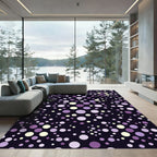 Purple Hues Scatter Dot Composition Rug