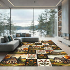 Autumn Harvest Cottage Farmhouse Quilt Rug